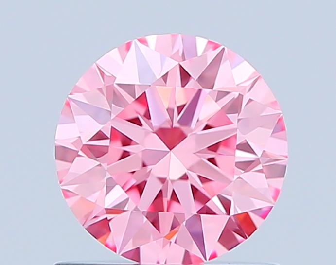0.8ct Round Fancy Vivid Pink VVS2 IGI