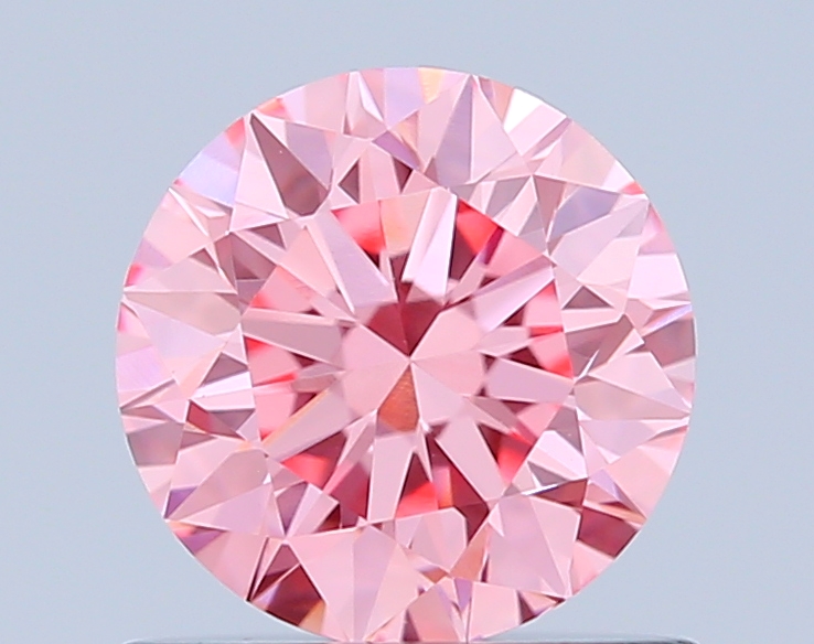 0.8ct Round Fancy Vivid Pink VVS2 IGI