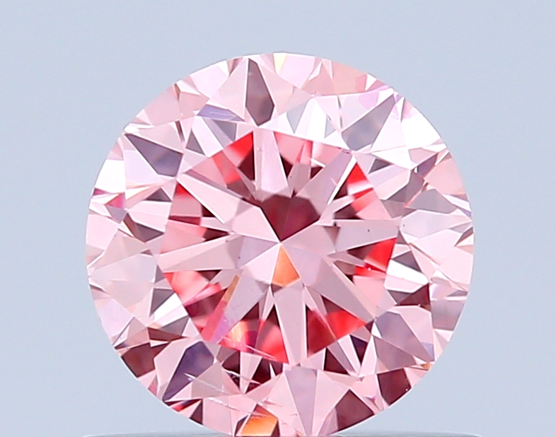 0.7ct Round Fancy Intense Pink SI1 IGI