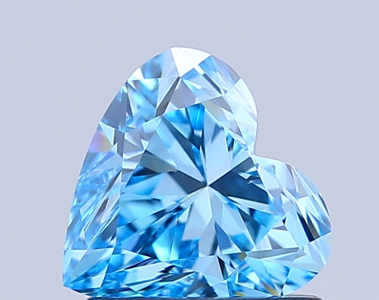 1.0ct Heart Fancy Vivid Blue VS1 IGI