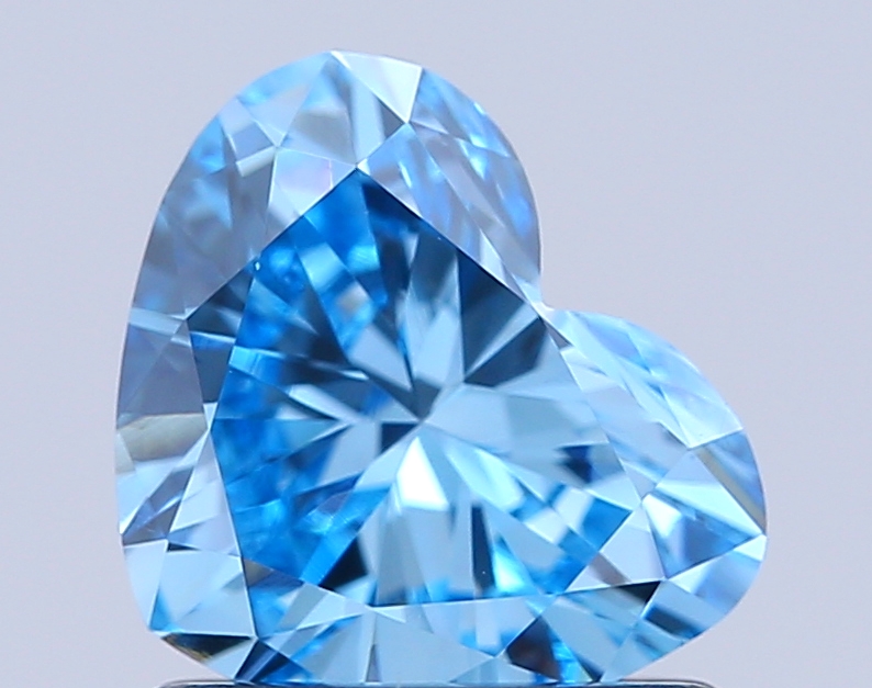 1.0ct Heart Fancy Vivid Blue VVS2 IGI