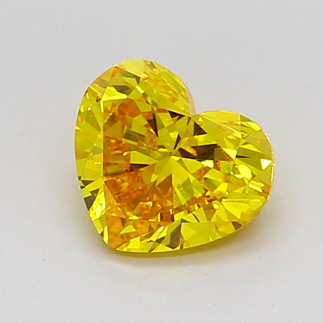 1.0ct Heart Fancy Vivid Yellow VVS2 IGI