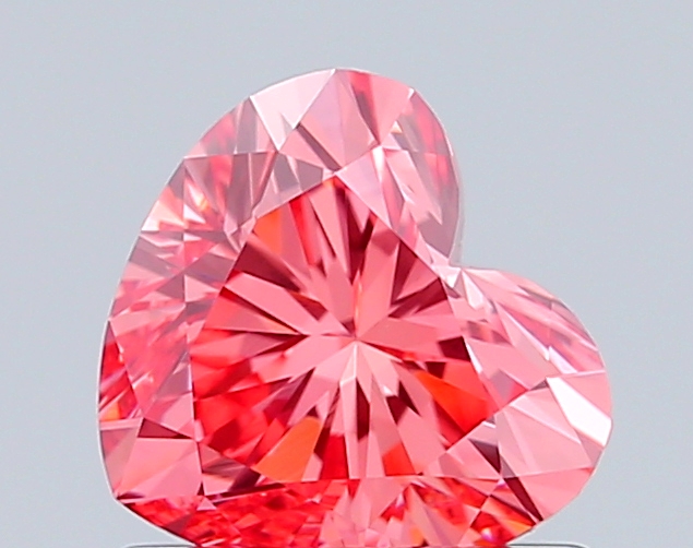 0.9ct Heart Fancy Vivid Pink VVS2 IGI