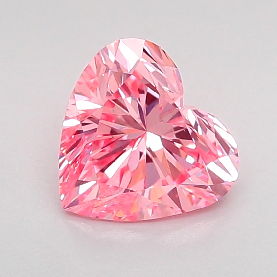 0.9ct Heart Fancy Vivid Pink VVS2 IGI