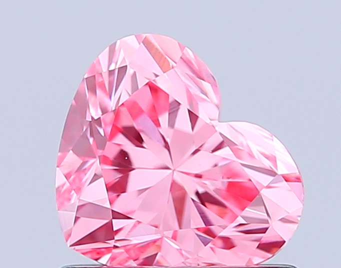 0.8ct Heart Fancy Vivid Pink VS1 IGI