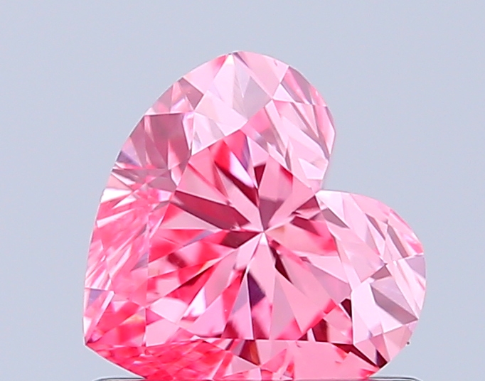 0.8ct Heart Fancy Vivid Pink VS1 IGI