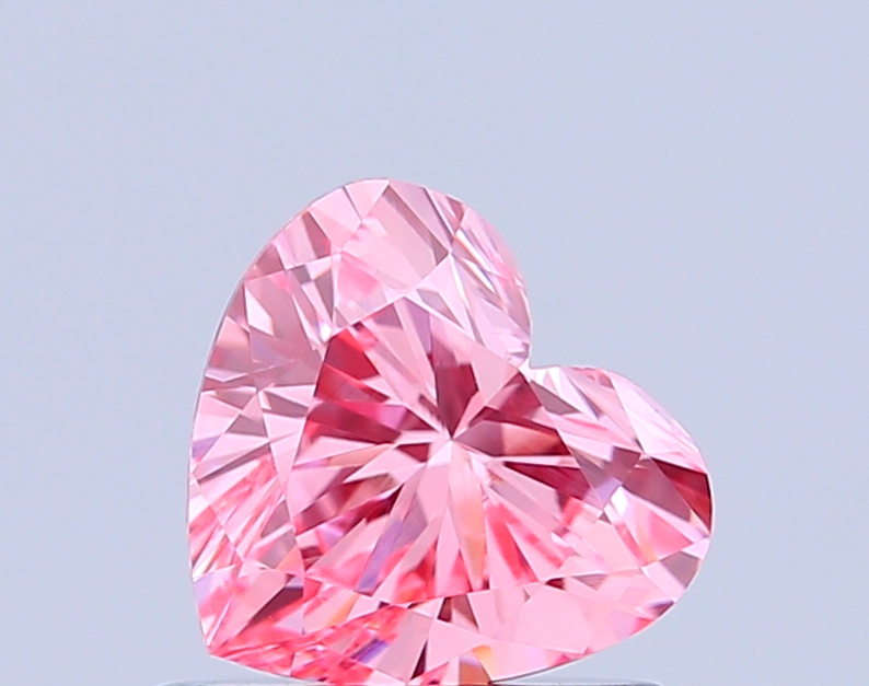0.8ct Heart Fancy Vivid Pink VVS2 IGI