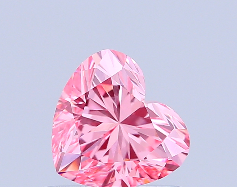 0.8ct Heart Fancy Vivid Pink VS1 IGI