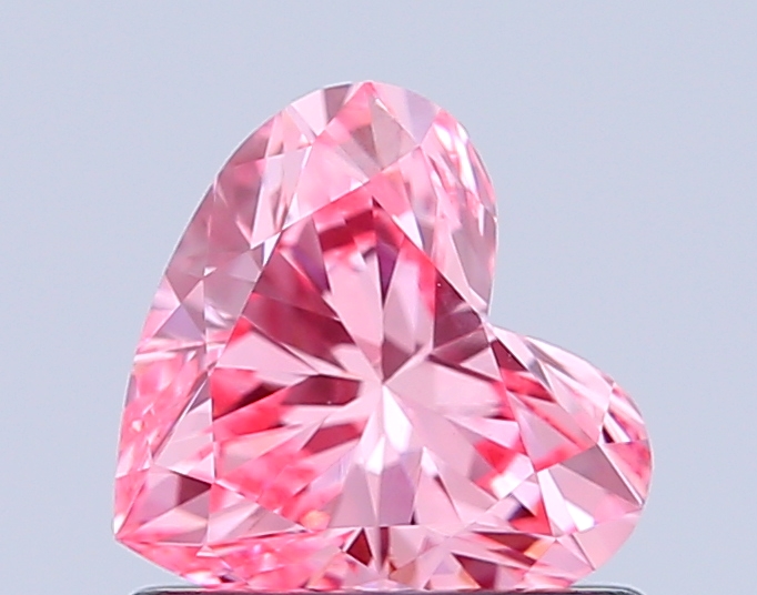 0.8ct Heart Fancy Vivid Pink VVS2 IGI