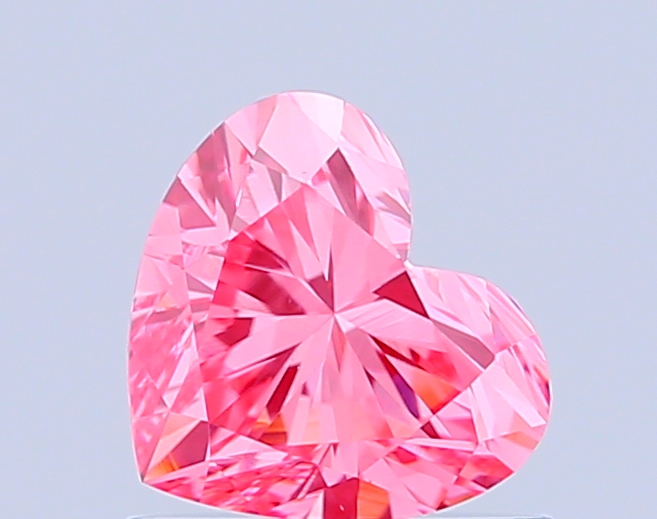 0.8ct Heart Fancy Vivid Pink VVS2 IGI