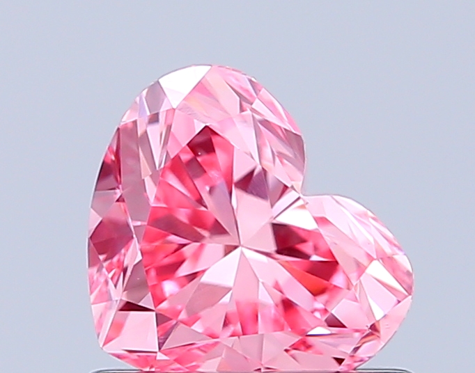 0.8ct Heart Fancy Vivid Pink VVS2 IGI