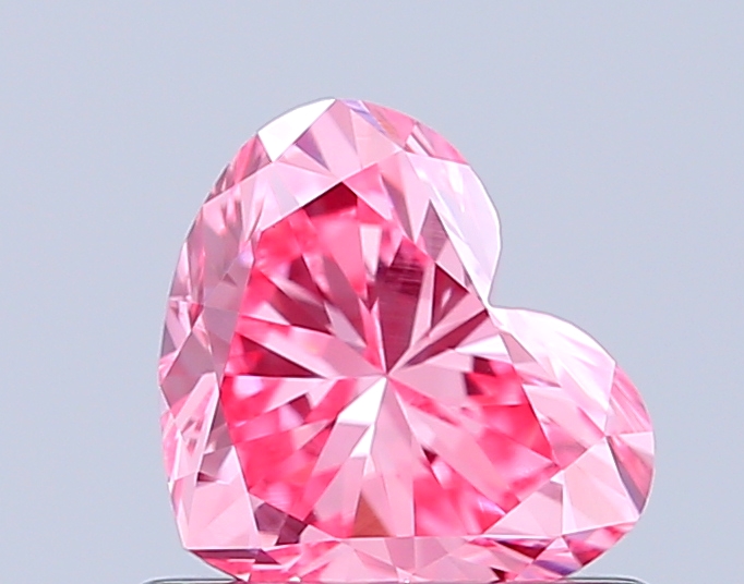 0.7ct Heart Fancy Vivid Pink VS1 IGI