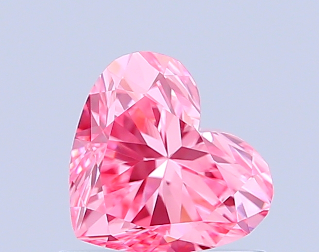 0.7ct Heart Fancy Vivid Pink VVS1 IGI
