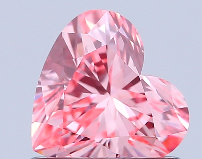 0.7ct Heart Fancy Vivid Pink VS1 IGI