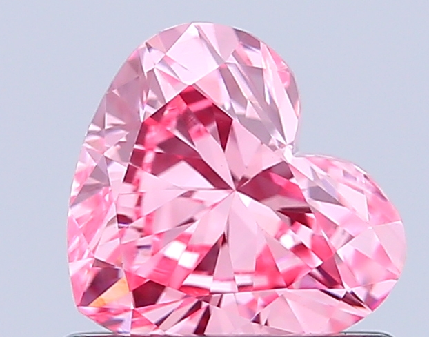 0.7ct Heart Fancy Vivid Pink VVS2 IGI