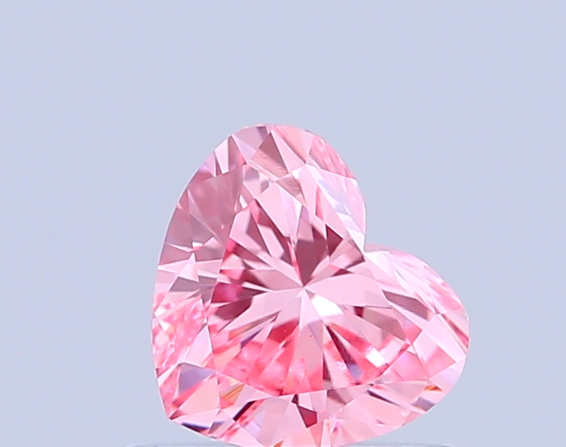 0.7ct Heart Fancy Vivid Pink VVS2 IGI