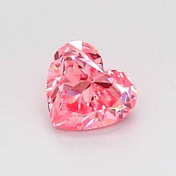0.5ct Heart Fancy Vivid Pink SI1 IGI