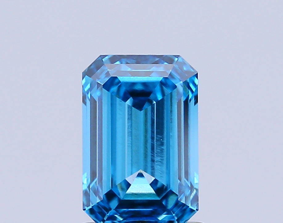 1.5ct Emerald Fancy Vivid Blue VVS2 IGI
