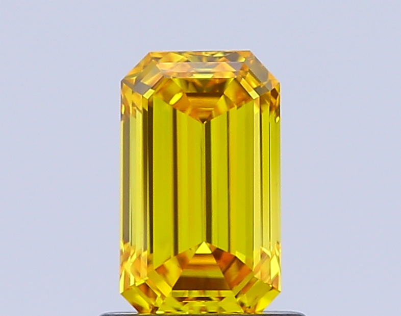 1.0ct Emerald Fancy Vivid Yellow VVS2 IGI