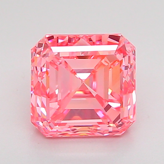 1.5ct Asscher Fancy Vivid Pink VVS2 IGI