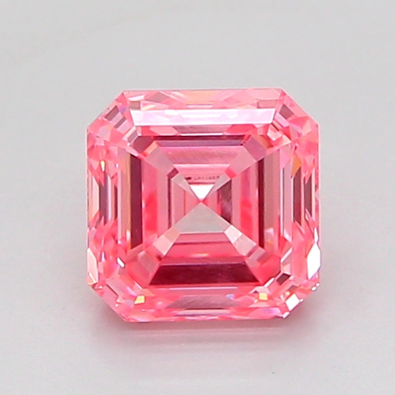 1.1ct Asscher Fancy Vivid Pink VVS2 IGI