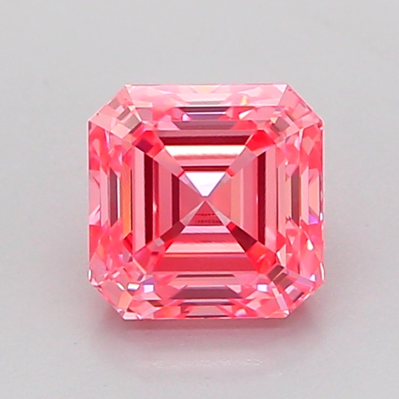 1.1ct Asscher Fancy Vivid Pink VVS1 IGI