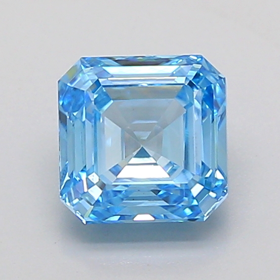 1.1ct Asscher Fancy Vivid Blue VVS2 IGI