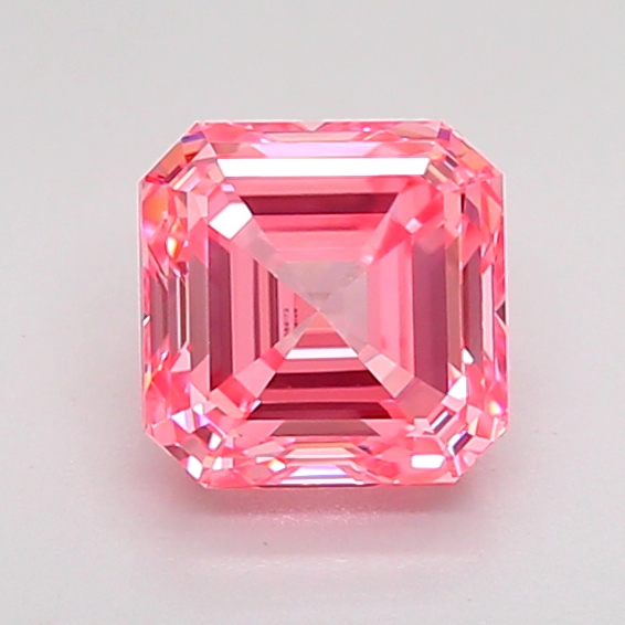 1.0ct Asscher Fancy Vivid Pink VVS1 IGI