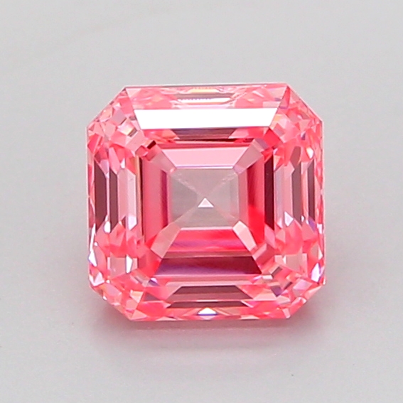 1.0ct Asscher Fancy Vivid Pink VVS2 IGI