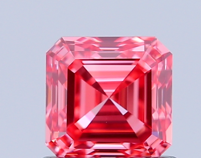 1.0ct Asscher Fancy Vivid Pink VVS1 IGI