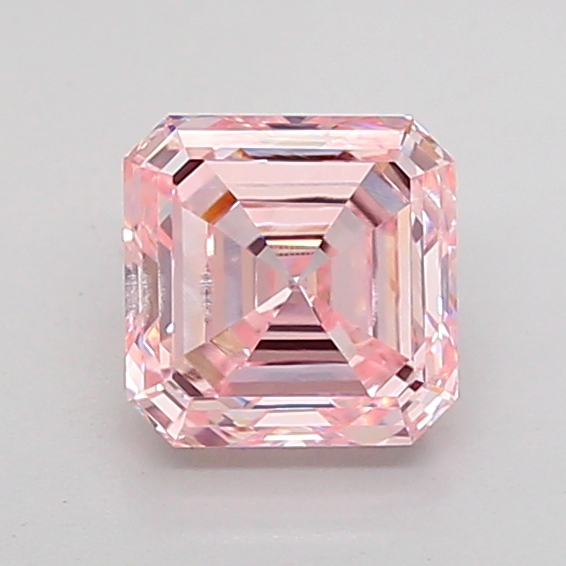 1.0ct Asscher Fancy Intense Pink SI1 IGI