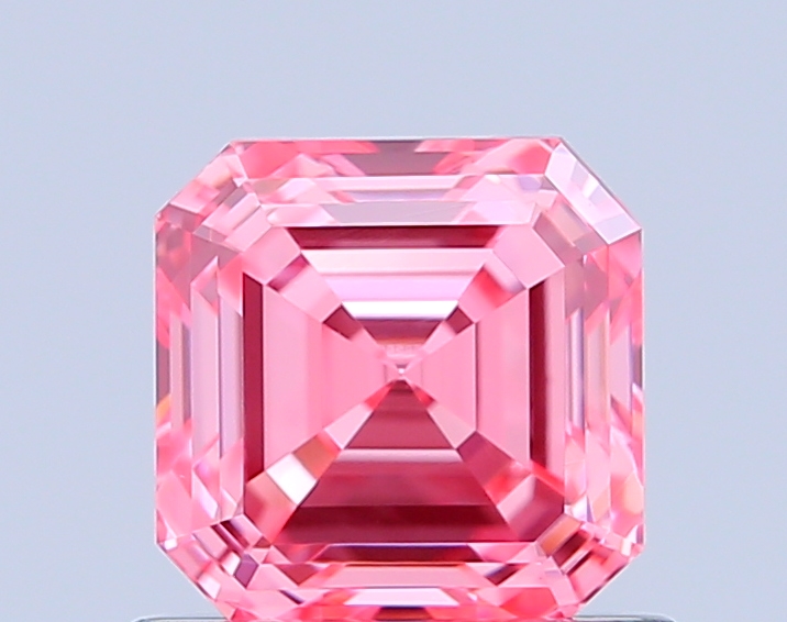 1.0ct Asscher Fancy Vivid Pink VVS2 IGI