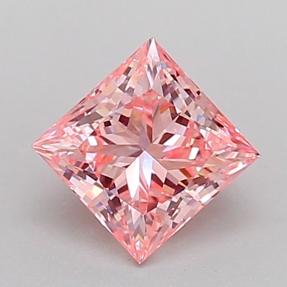 1.1ct Princess Fancy Intense Pink VVS2 IGI