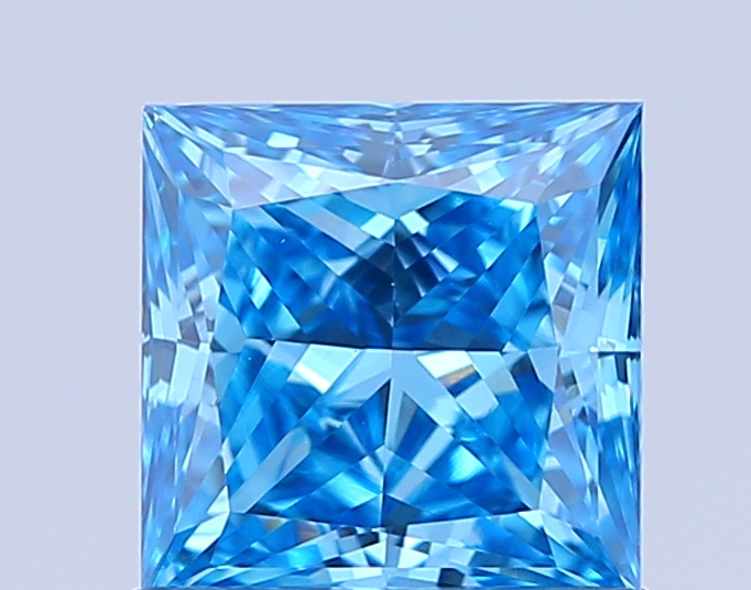 1.0ct Princess Fancy Vivid Blue VVS2 IGI