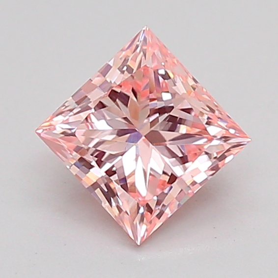 0.9ct Princess Fancy Intense Pink VVS2 IGI