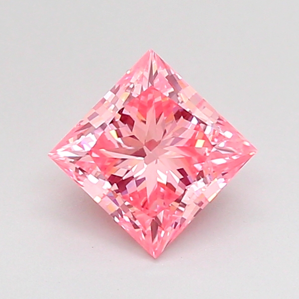 0.8ct Princess Fancy Vivid Pink VVS2 IGI