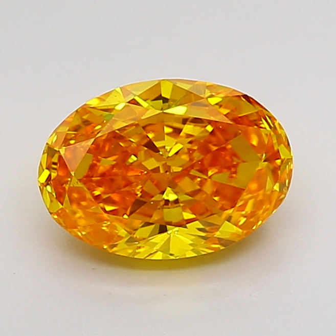 1.5ct Oval Fancy Vivid Yellow VS1 IGI