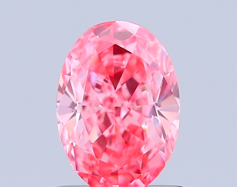1.1ct Oval Fancy Vivid Pink VVS2 IGI