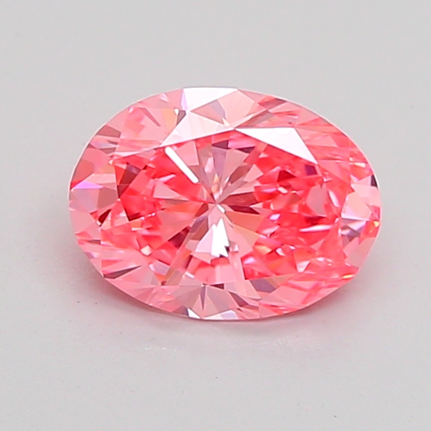 1.0ct Oval Fancy Vivid Pink VVS2 IGI
