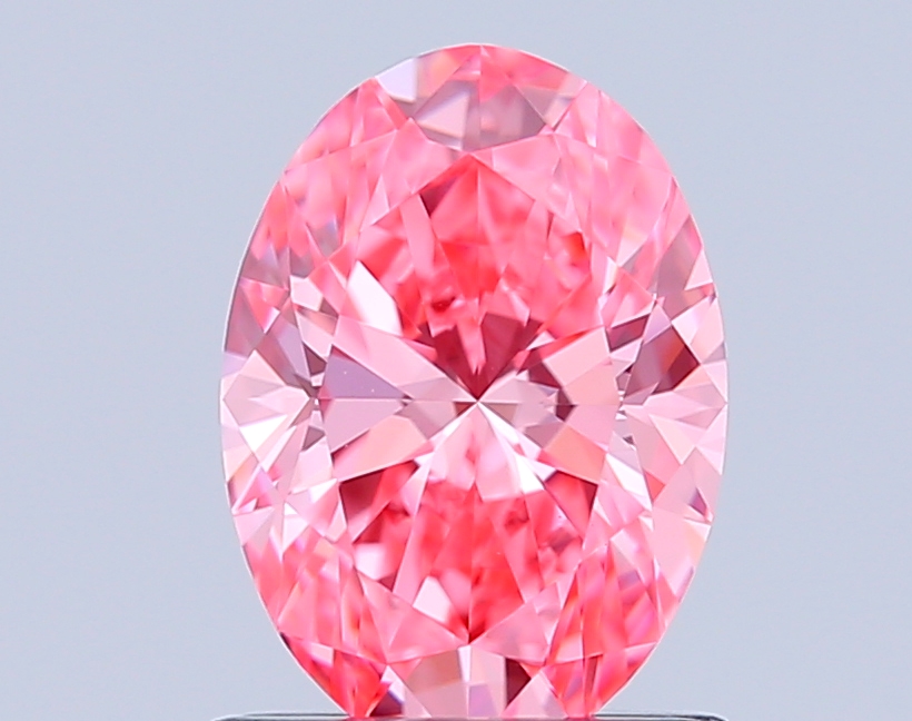 1.0ct Oval Fancy Vivid Pink VVS2 IGI