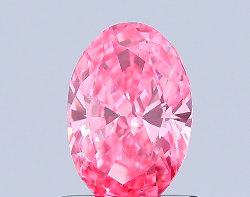 1.0ct Oval Fancy Vivid Pink VS1 IGI