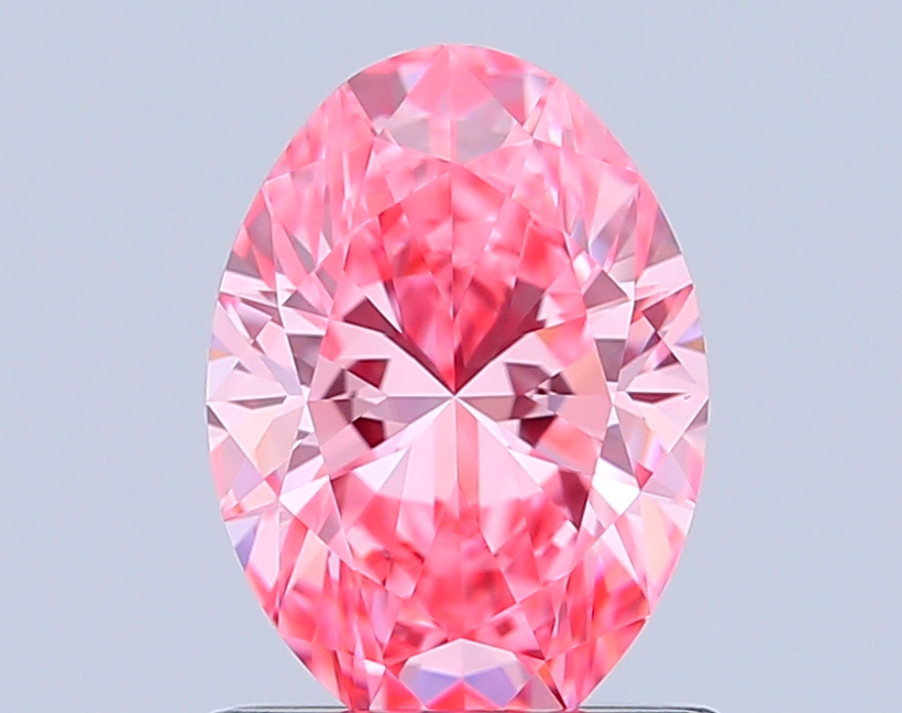 1.0ct Oval Fancy Vivid Pink VVS2 IGI