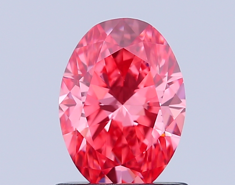 1.0ct Oval Fancy Vivid Pink VVS1 IGI