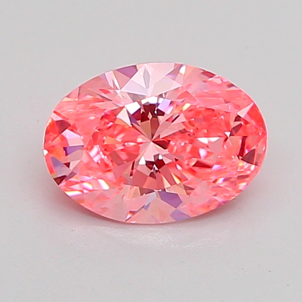 1.0ct Oval Fancy Vivid Pink VS1 IGI