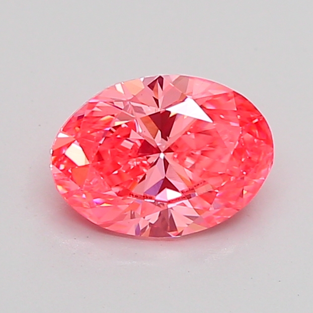 1.0ct Oval Fancy Vivid Pink VS1 IGI