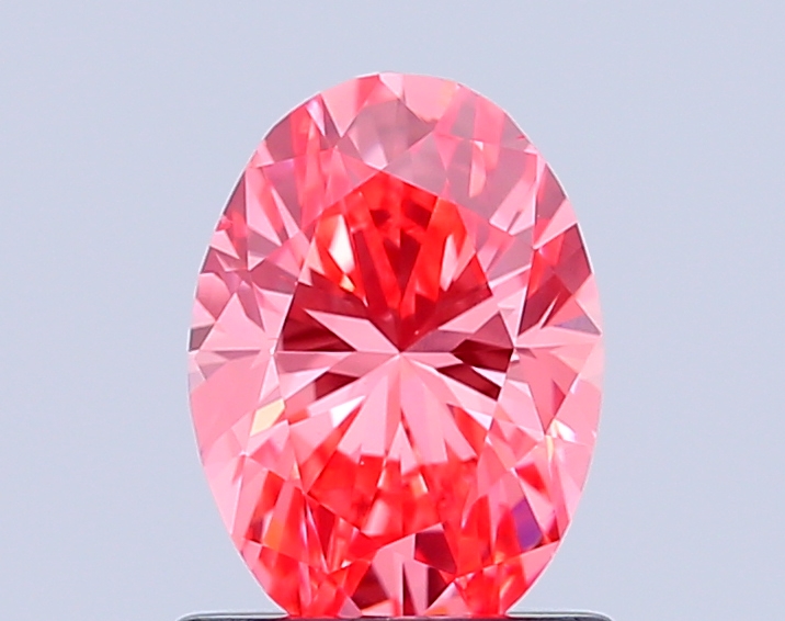 1.0ct Oval Fancy Vivid Pink VS2 IGI