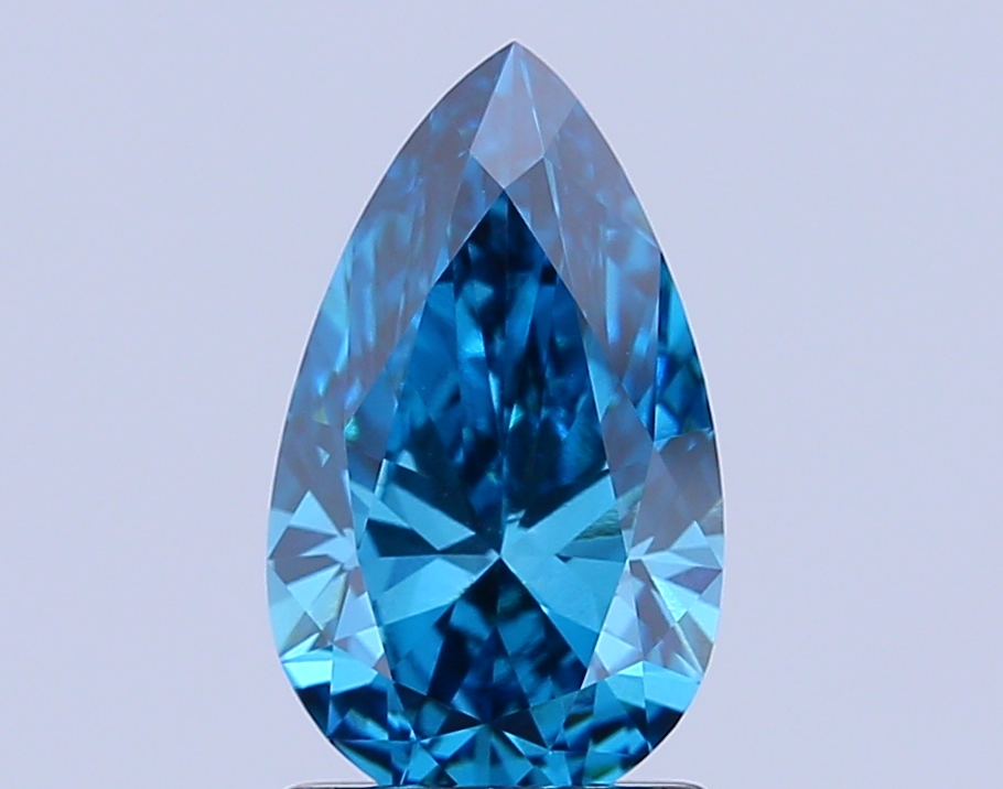 1.5ct Pear Fancy Vivid Blue VS1 IGI