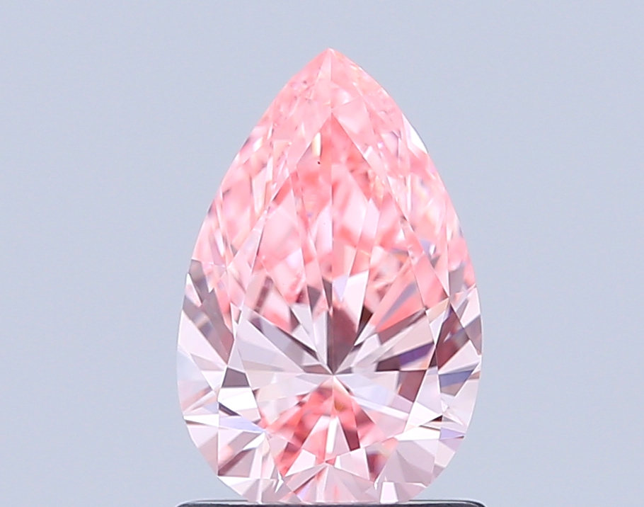 1.0ct Pear Fancy Vivid Pink VS1 IGI