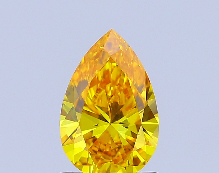 1.0ct Pear Fancy Vivid Yellow VS1 IGI