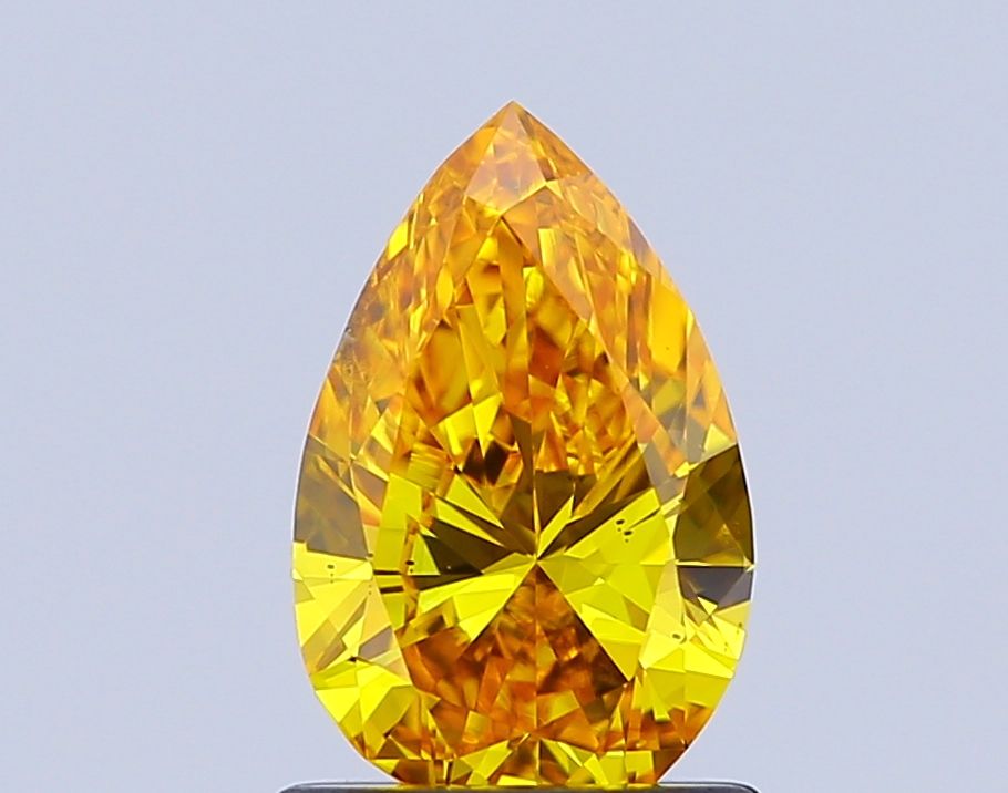 1.0ct Pear Fancy Vivid Yellow SI1 IGI
